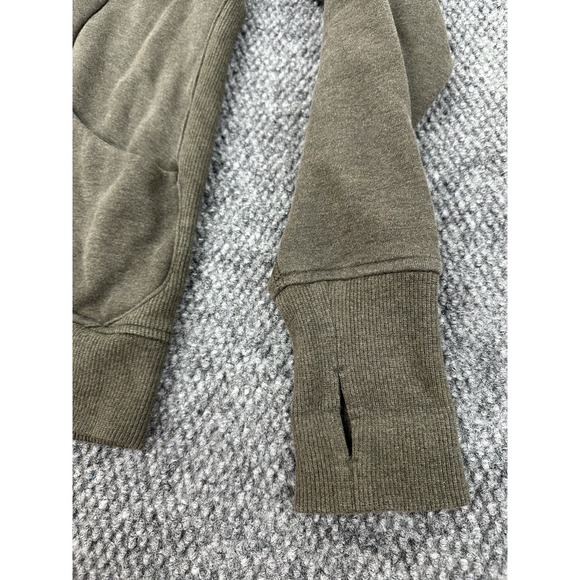 Lululemon Women's 10 Scuba Hoodie Light Cotton Fleece in Dark Olive Green - Picture 7 of 13